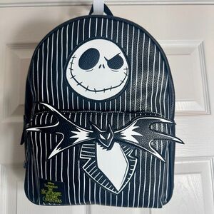 NWT. Disney The Nightmare Before Christmas Backpack. pinstripe backpack bag